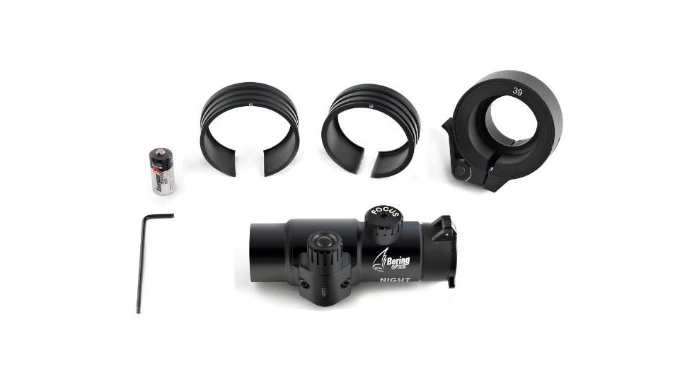 Bering Optics Night Probe Mini Gen 2+ Clip-on Night Vision Attachment, w/ Clip-on for 30-560mm Lenses, Black BE26142