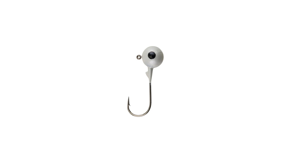 Berkley Essentials Round Ball Jigs, Hook Size 2/0, Tackle Size 1/4oz / 7g, White, BRBJ14-WH