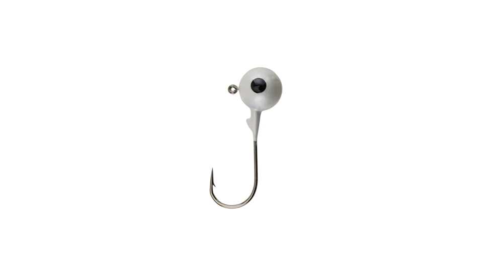 Berkley Essentials Round Ball Jigs, Hook Size 3/0, Tackle Size 3/8oz / 10.5g, White, BRBJ38-WH