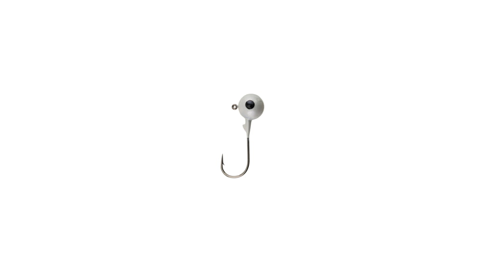 Berkley Essentials Round Ball Jigs, Hook Size 4, Tackle Size 1/16 oz / 1.8g, White, BRBJ116-WH