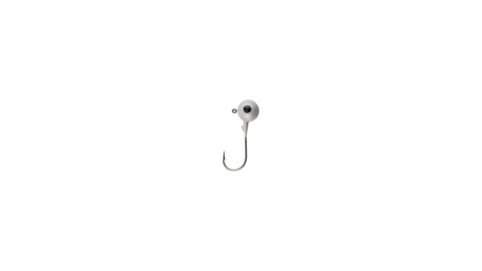 Berkley Essentials Round Ball Jigs, Hook Size 6, Tackle Size 1/32oz / 0.9g, White, BRBJ132-WH