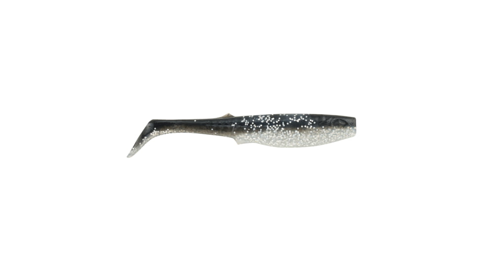 Berkley Gulp! Alive! Paddleshad Soft Bait, 4in / 10cm, 3.4 oz, Black Silver, GAFHPPS4-BSV