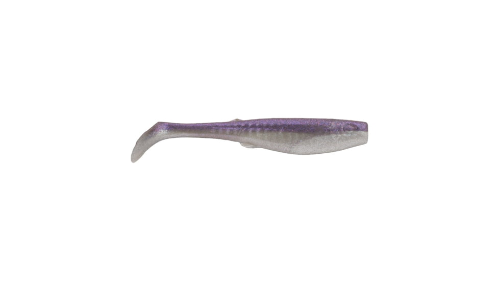 Berkley Gulp! Saltwater Paddleshad Soft Bait Lures, 4in, 4 Pack, Purple Chrome, 1573126