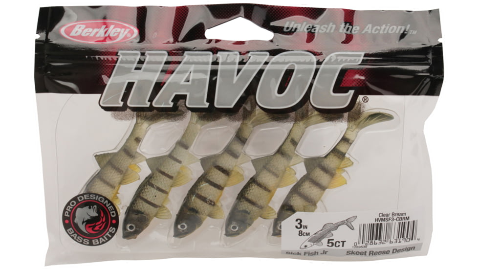 Berkley Havoc Sick Fish Bait, 3in., Clear Bream 178374