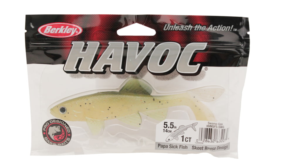 Berkley Havoc Sick Fish Bait, 5.5in., Swamp Gas 178391