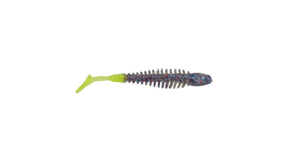 Berkley PowerBait Bonefish Soft Bait, 3.25in, 8 Pack, Firecracker/Chartreuse, 1571441
