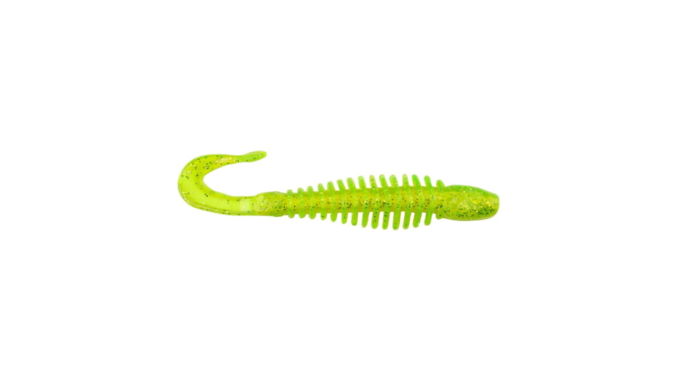 Berkley PowerBait Curly Bones Soft Bait, 3in, 10 Pack, Citrus Blast, 1571450