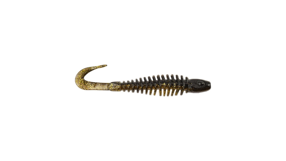 Berkley PowerBait Curly Bones Soft Bait, 4in, 8 Pack, Midnight Shine, 1571469