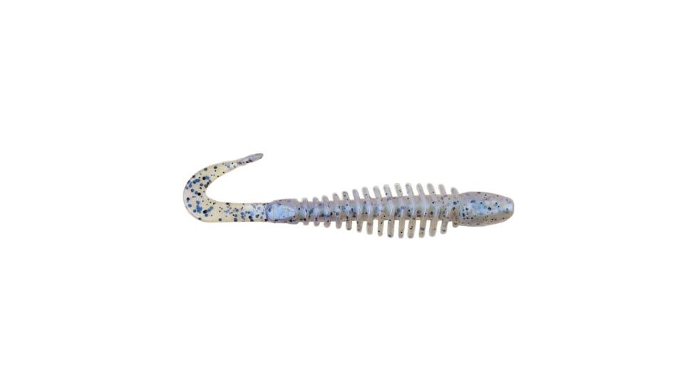 Berkley PowerBait Curly Bones Soft Bait, 4in, 8 Pack, Oyster Shell, 1571467