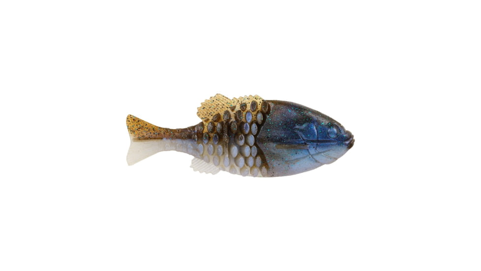 Berkley PowerBait Gilly Soft Bait, IKEs Green Pumpkin Blue Flash, 110, 1546070