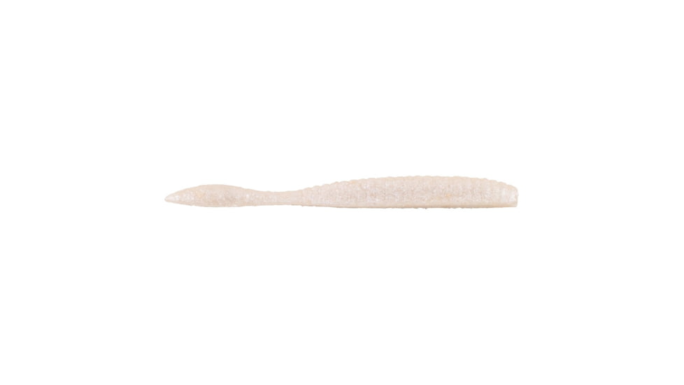 Berkley PowerBait MaxScent Flat Worm, 3.6in, 10 Pack, White Pearl, 1482228