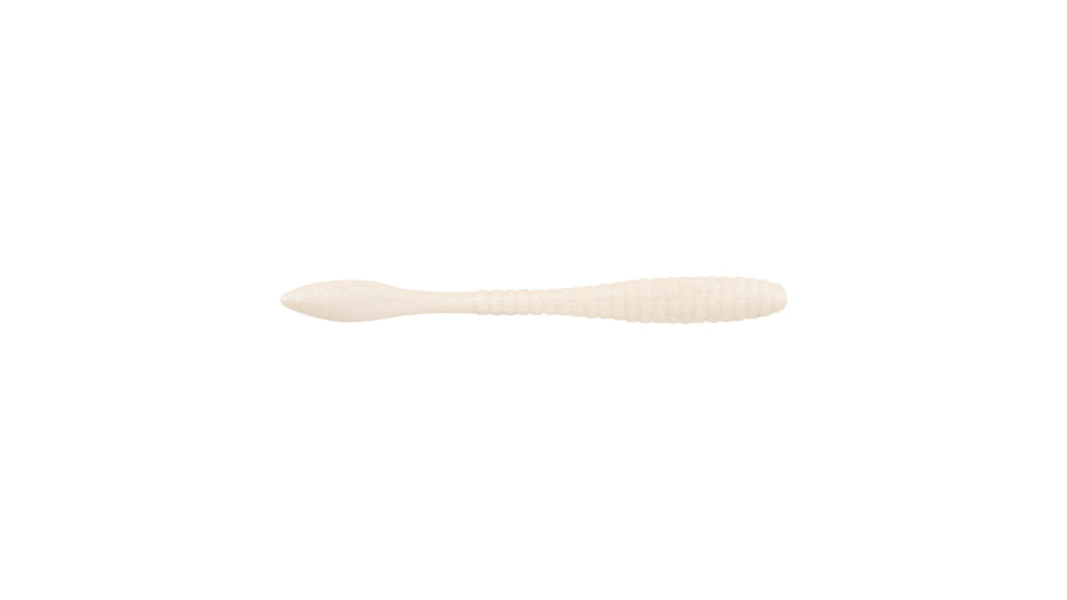 Berkley PowerBait MaxScent Flat Worm, 4.5in, 8 Pack, White Pearl, 1520714