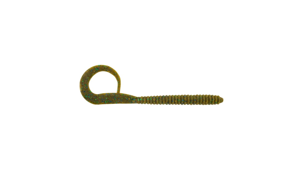 Berkley PowerBait MaxScent Kingtail Soft Bait, 8in, 6 Pack, Green Pumpkin Candy, 1436781