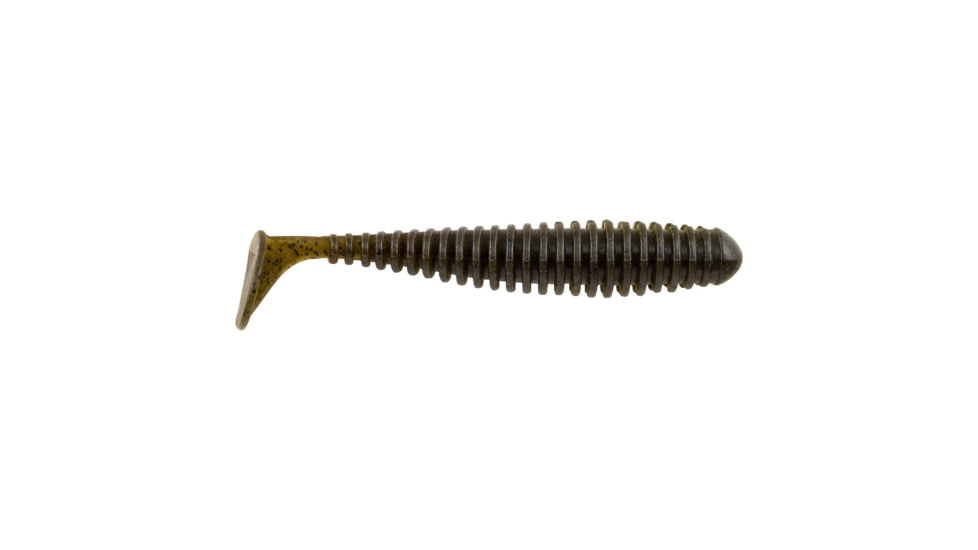 Berkley PowerBait Power Swimmer Swimbaits, 4.3in, 6 Pack, Green Pumpkin, 1523444