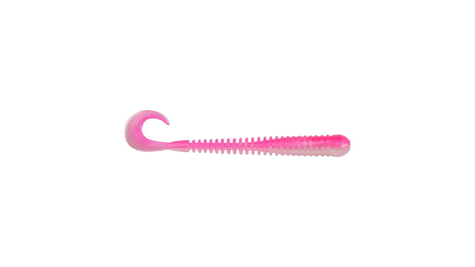 Berkley PowerBait Rib Worm Soft Bait Lures, 4in, 10 Pack, Pink Shad, 1593187