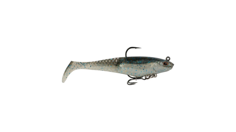 Berkley PowerBait Saltwater Pre-Rigged Cullshad Soft Bait, 6in, Pinfish, 1624059