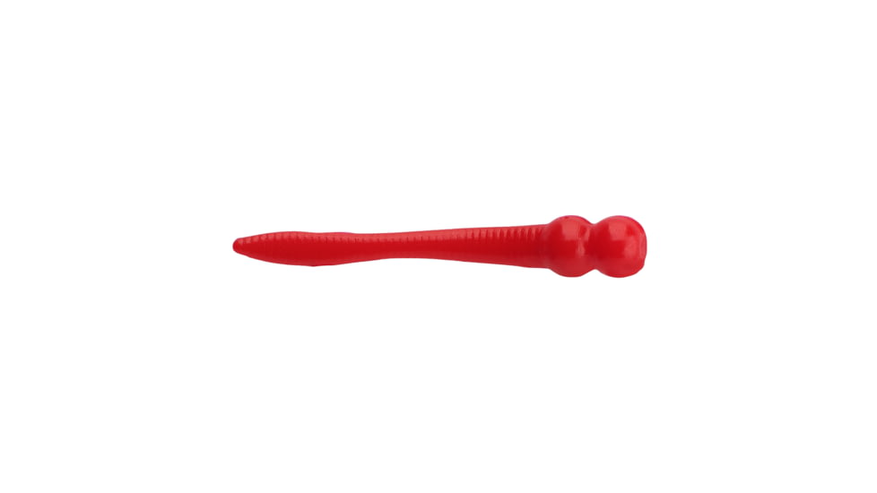 Berkley PowerBait Whipworm Soft Bait, 1 1/4in / 3cm, Red, PBHWW1.25-RD