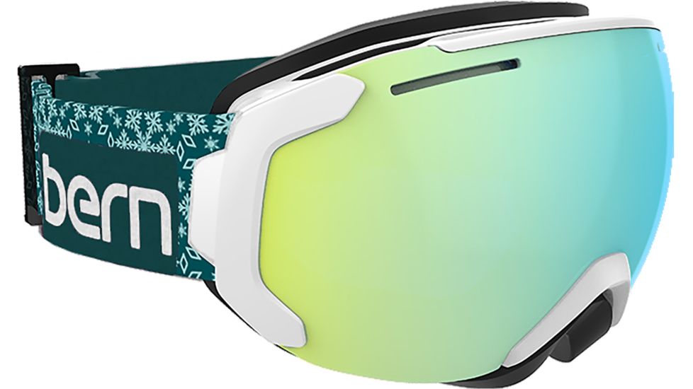 Bern Juno Goggles - Women's-Turquoise Snowflake-Yellow/Blue Light Mirror