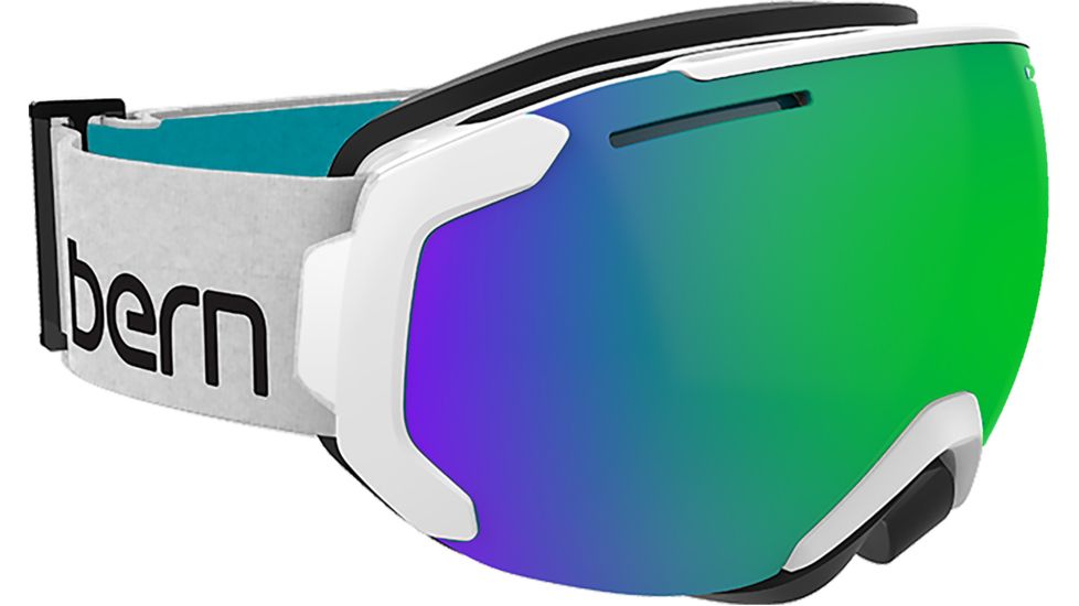 Bern Juno Goggles - Women's-White-Green/Blue Light Mirror
