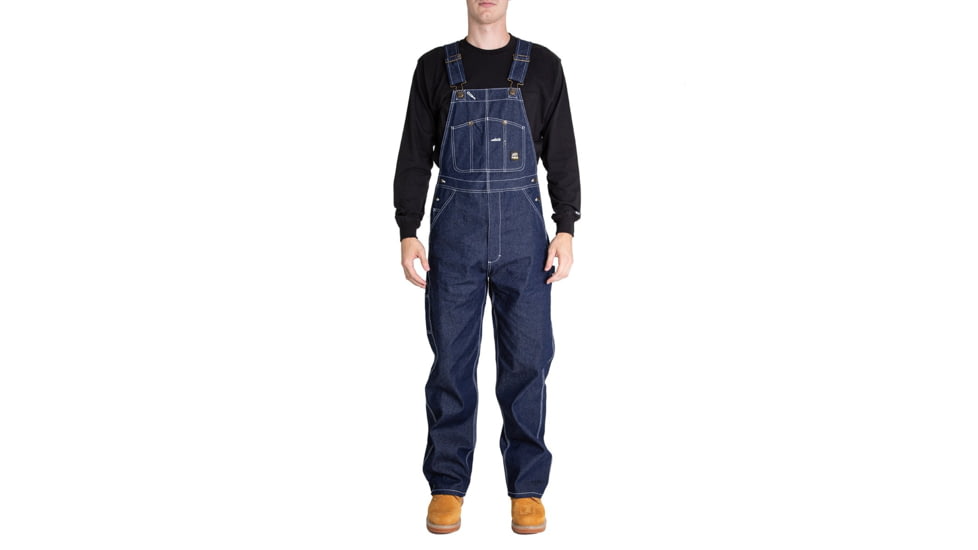 Berne Boulder Unlined Bib Overall - Mens, Denim, 54X30, B1212DNS540