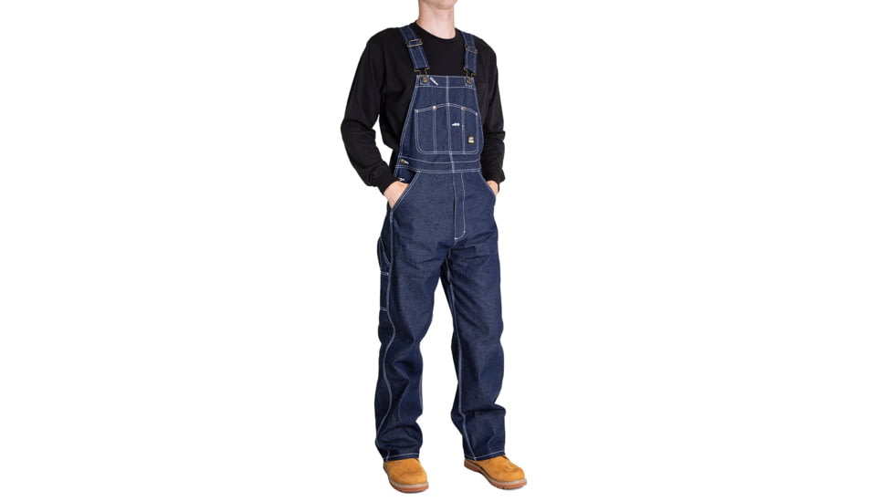 Berne Boulder Unlined Bib Overall - Mens, Denim, 54X30, B1212DNS540