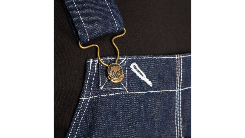 Berne Boulder Unlined Bib Overall - Mens, Denim, 54X30, B1212DNS540