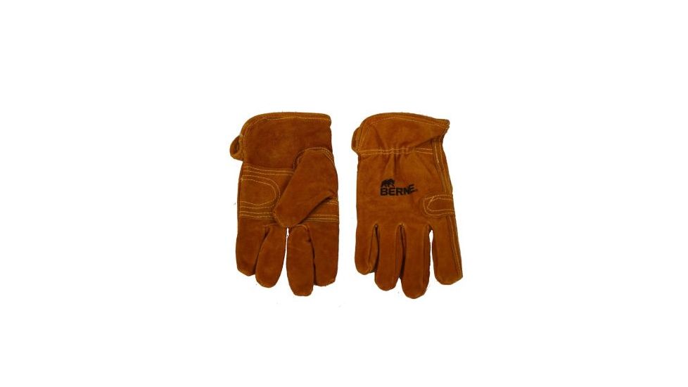 Berne Classic Leather Work Glove - Mens, Gold, Medium, 92021369860