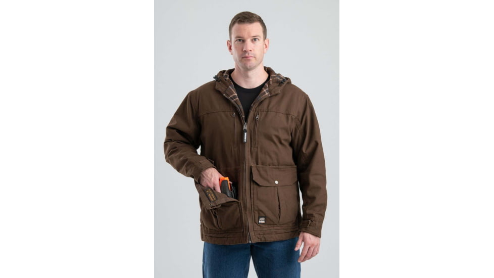 Berne Concealed Carry Echo One One Jacket - Men's, Bark, Extra Large, Tall, 92021332550