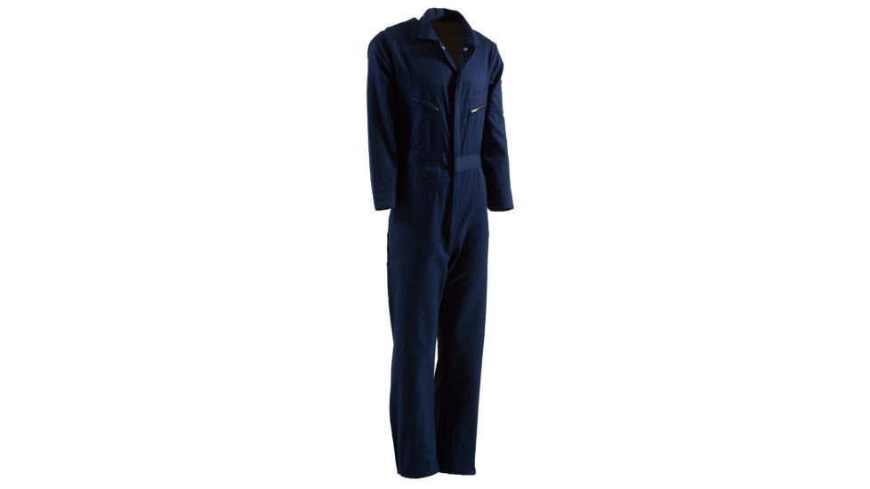 Berne Deluxe Unlined Coverall - Mens, Large, Regular, Navy, 92021121444