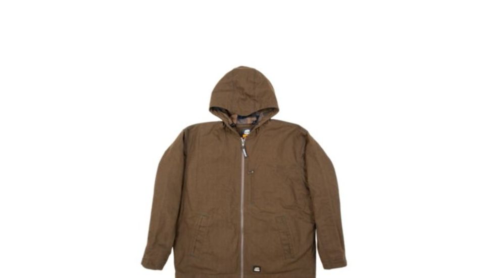 Berne Flannel Lined Quarry Jacket - Mens, Bark, 2XL, Tall, 92021380179