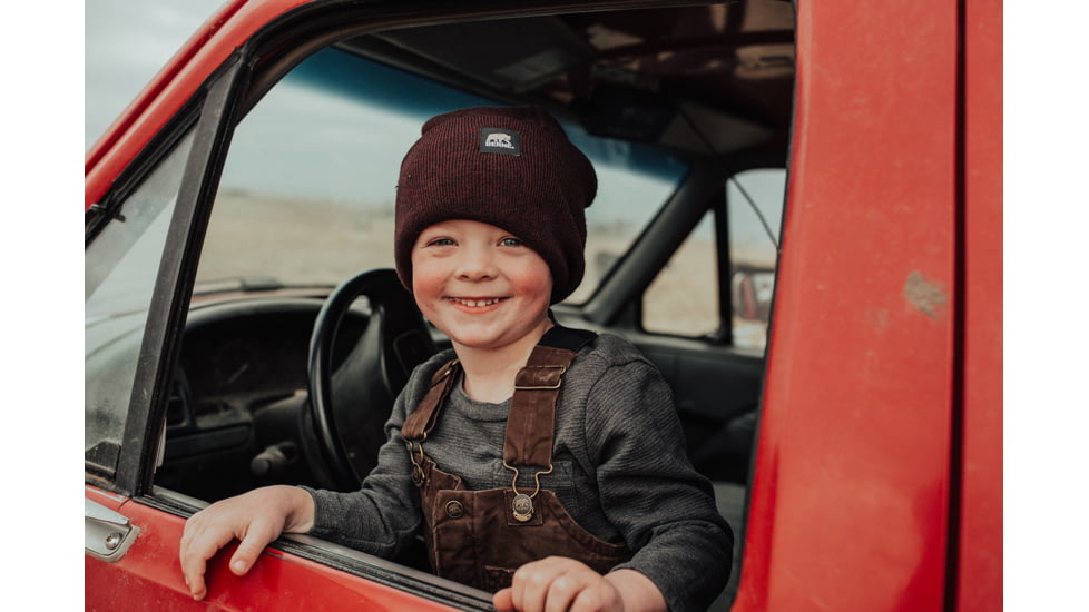 Berne Heritage Knit Cuff Cap - Unisex, Maroon Black, OSFA, H150MNBR400