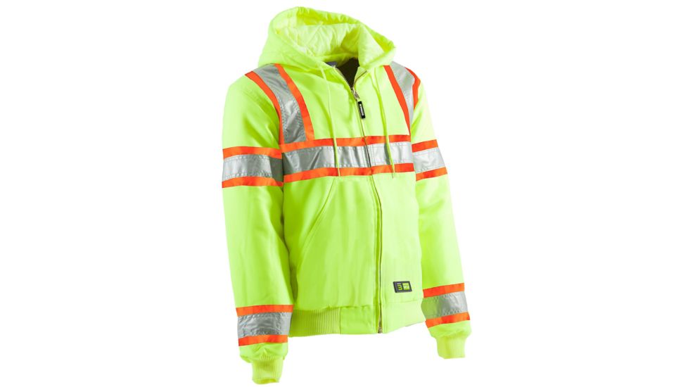 Berne Hi-Vis Type R Class 3 Hooded Active Jacket - Mens, Yellow, Medium HVJ571YWR400