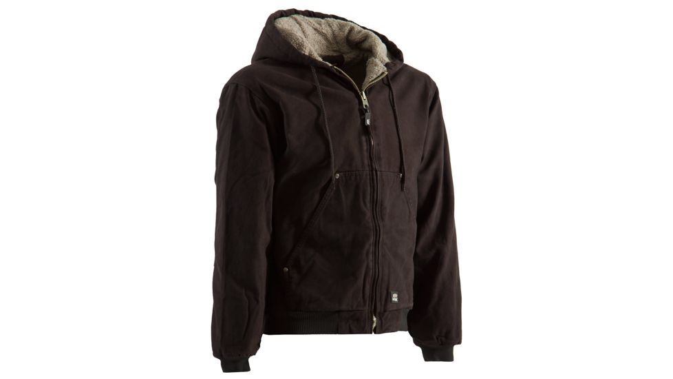 Berne High Country Hooded Jacket - Sherpa Lined - Mens, Dark Brown, Medium HW430DBNR400