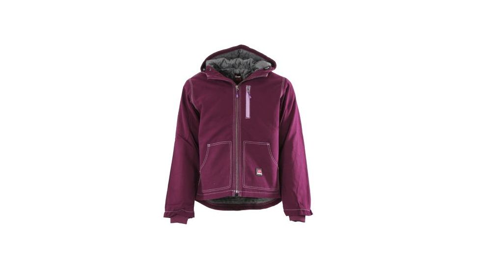 Berne Ladies Modern Hooded Jacket, Plum, Medium, Regular, 92021359588