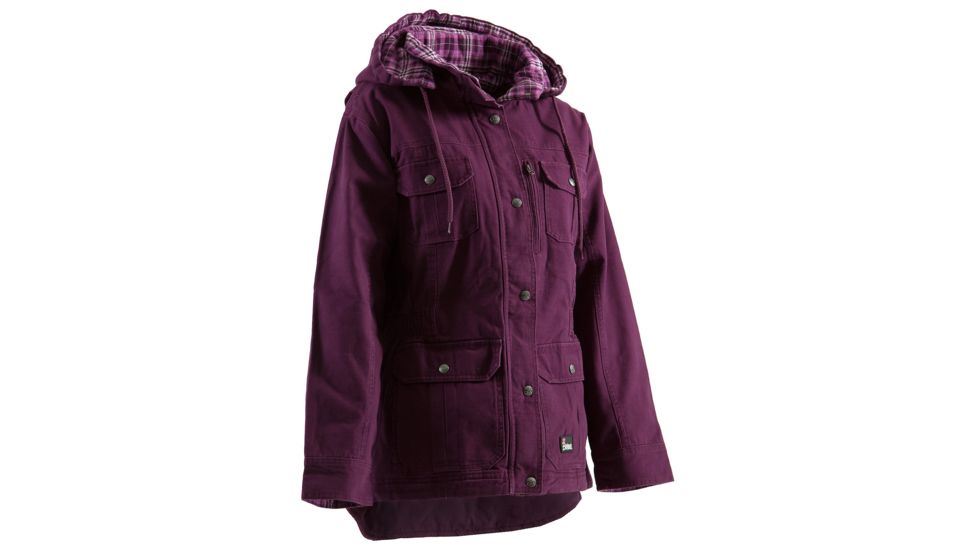 Berne Washed Barn Coat - Women's, Extra Large, Regular, Plum, 92021323558