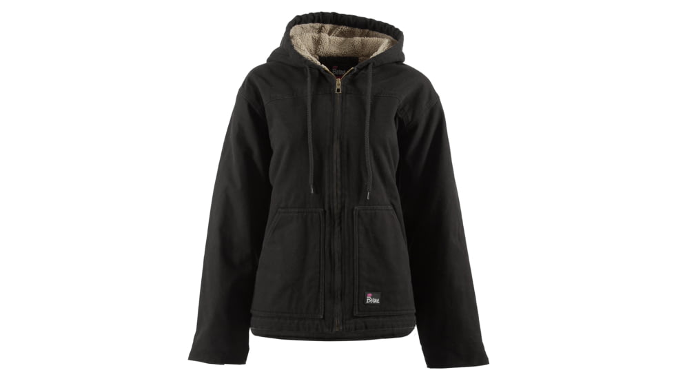 Berne Washed Hooded Coat - Women's, Black, Medium, Regular, 92021323657