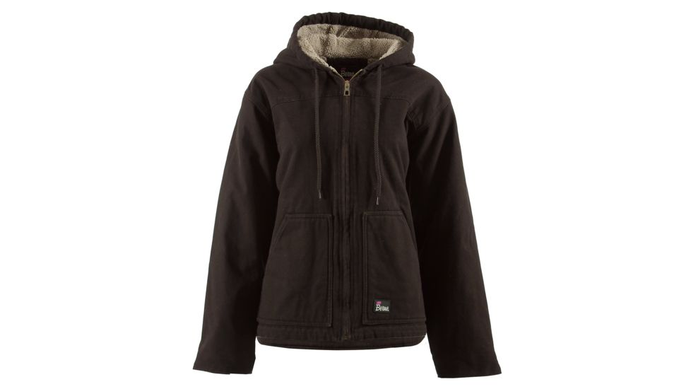 Berne Washed Hooded Coat - Women's, Dark Brown, Large, Tall, 92021323923