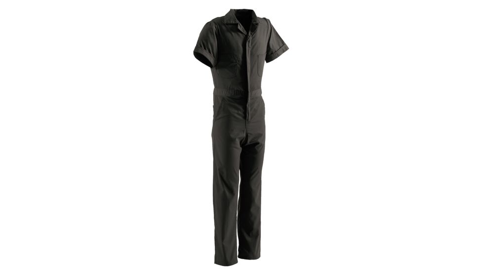 Berne Poplin Short Sleeve Coverall - Mens, Charcoal, Small P700CHS360