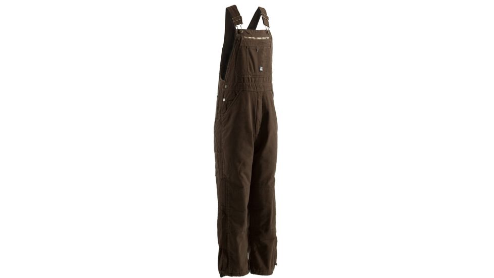 Berne Traditional Washed Bib Overall - Mens, Bark, Small B213BBR360