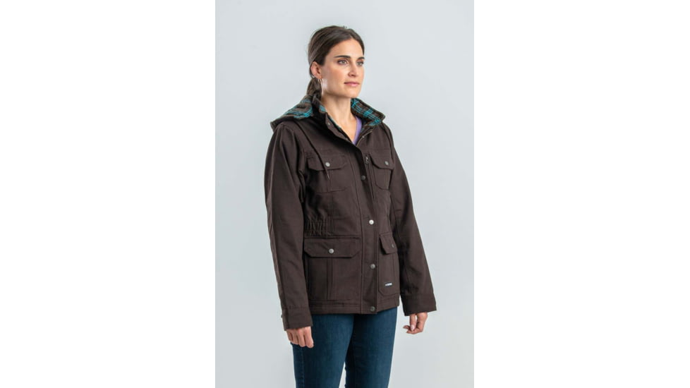Berne Washed Barn Coat - Women's, Medium, Tall, Dark Brown, 92021323473