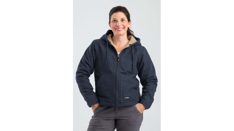 Berne Washed Hooded Coat - Women's, Deep Ocean, Large, Regular, 92021397870