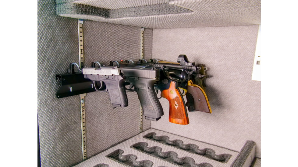 Berrys Gun Safe Pistol Rack Black Holds 4 Pistols, 52672