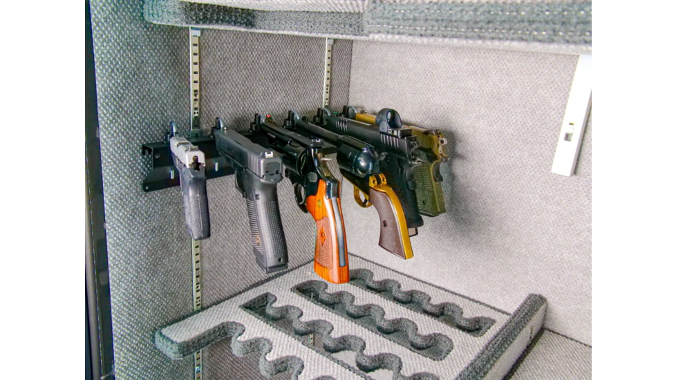 Berrys Gun Safe Pistol Rack Black Holds 4 Pistols, 52672