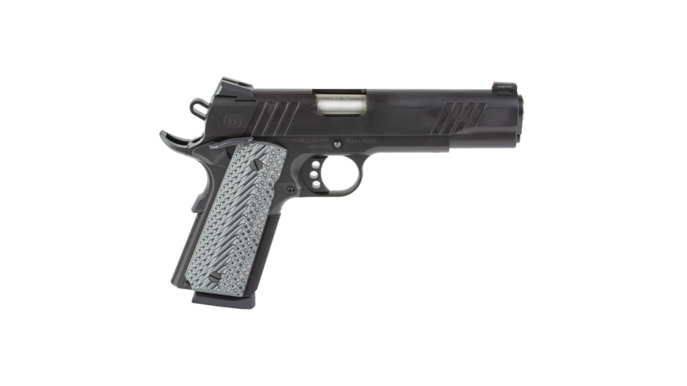 Bersa B1911 Semi Auto Pistol, 45 ACP, 5 in Barrel, Night Sight, Steel Black/Black Frame, G10 Vz Grip, 1-Mag, 8 Round Capacity, B19117050BBBB-FRRMPG
