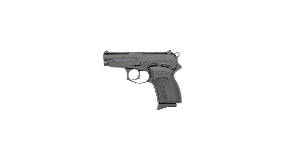 Bersa Thunder-9 Pistol, 9mm Luger, 3.5 in barrel, aluminum alloy frame, black polymer grip, recoil operated semi-automatic, double-action, frame mounted decock/hammer block, fixed blade front, white outline rear, 13 round magazine, BRSA-TDR-9-FRRMPG