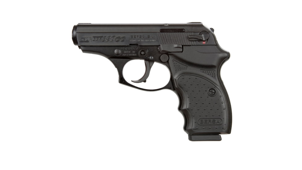 Bersa Thunder CC Semi Auto Pistol, 380 Auto, 3.2 in Barrel, Alloy Black Frame, Polymer Grip, 1-Mag, 8 Round Capacity, THUN380MLTCC-FRRMPG