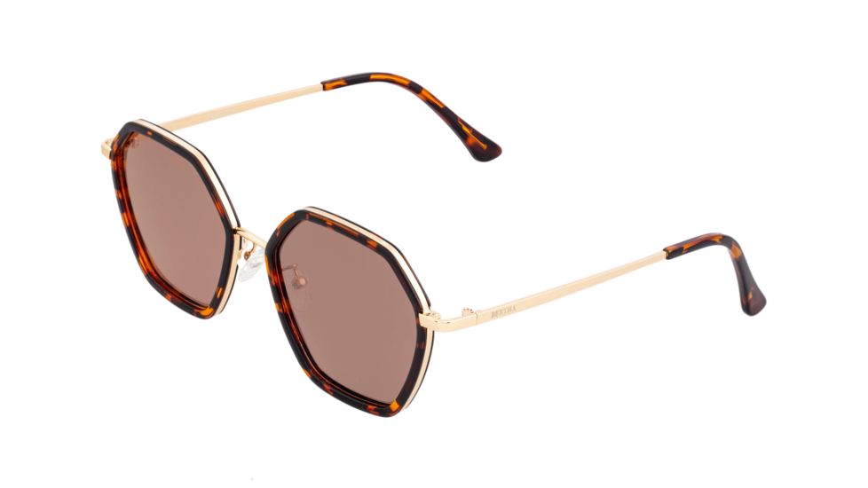 Bertha Ariana Polarized Sunglasses - Women's, Tortoise/Brown, One Size, BRSBR038BN