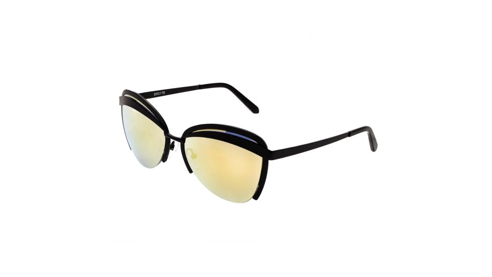 Bertha Aubree Polarized Sunglasses, Black / Yellow BRSBR017B