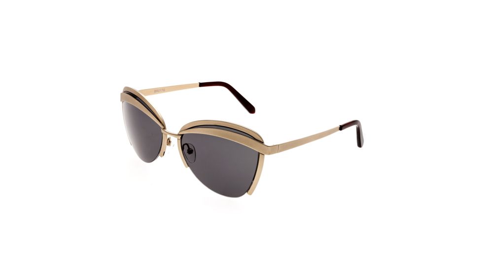 Bertha Aubree Polarized Sunglasses, Gold / Black BRSBR017G