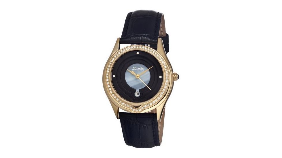 Bertha BR4104 Patricia Womens Watch, Black BTHBR4104